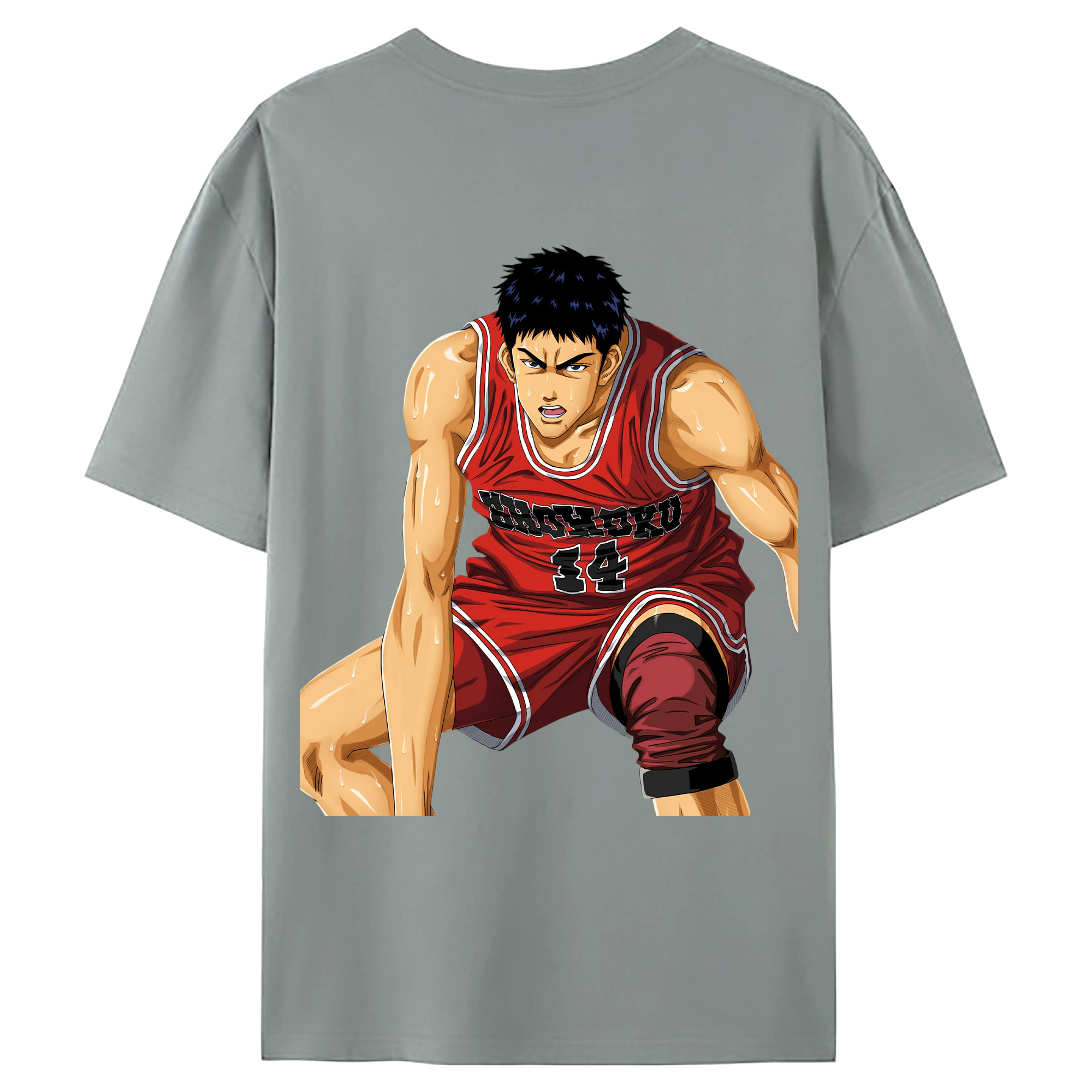 （画像用） SLAM DUNK／スラムダンク 綿100％ メンズ半袖Tシャツ（バックプリント） 通気性